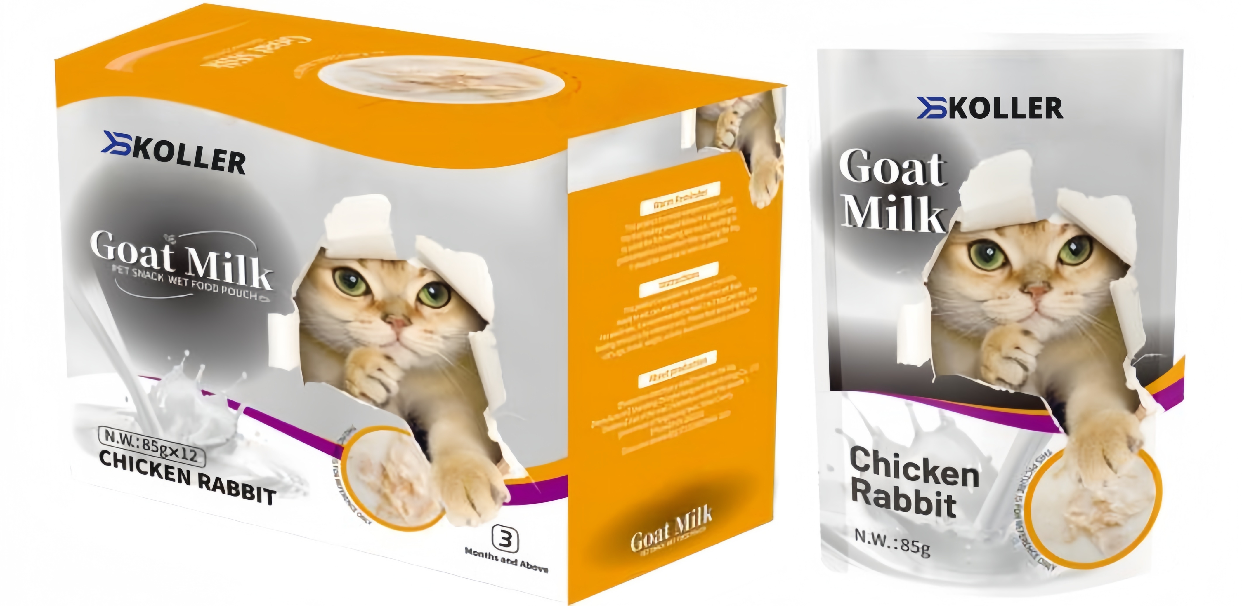 Goat Milk Pet Snack Wet Food Pouch FSP03-1